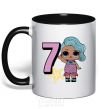 Mug with a colored handle Mermaid doll 7 year old black фото