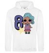 Men`s hoodie Mermaid doll 8 year old White фото