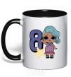 Mug with a colored handle Mermaid doll 8 year old black фото