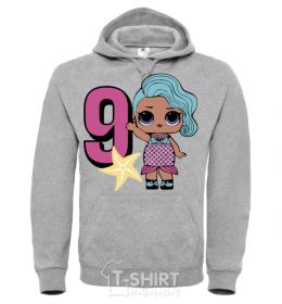 Men`s hoodie Mermaid doll 9 years old sport-grey фото