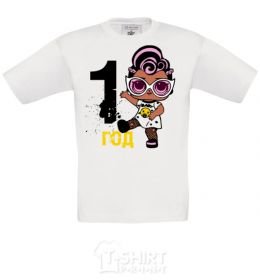 Kids T-shirt Baby 1 year old doll in a T-shirt White фото