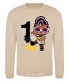 Sweatshirt Baby 1 year old doll in a T-shirt sand фото