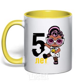 Mug with a colored handle