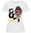 Women's T-shirt Baby 8 year old doll in a T-shirt White фото