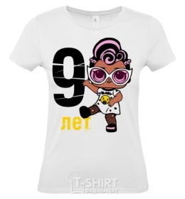 Women's T-shirt Baby 9 year old doll in a T-shirt White фото