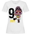 Women's T-shirt Baby 9 year old doll in a T-shirt White фото