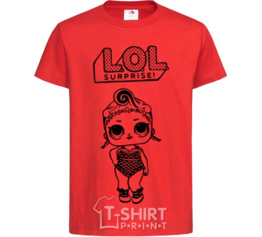 Детская футболка Lol surprise купальник с оборкой Красный фото