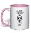 Чашка с цветной ручкой Lol surprise пижама со скелетом Нежно розовый фото