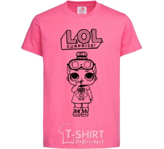 Детская футболка Lol surprise пижама со скелетом Ярко-розовый фото