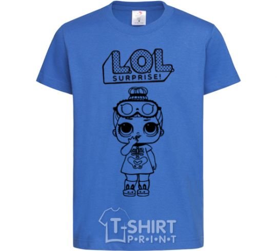 Kids T-shirt Lol surprise pajamas with a skeleton royal-blue фото