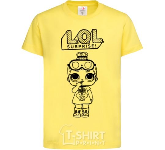 Kids T-shirt Lol surprise pajamas with a skeleton cornsilk фото