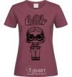 Women's T-shirt Lol surprise in a stylish swimsuit burgundy фото