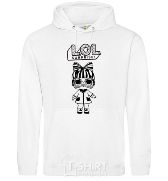 Men`s hoodie Lol surprise in a robe White фото