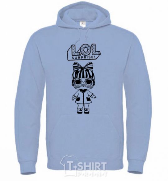 Men`s hoodie Lol surprise in a robe sky-blue фото