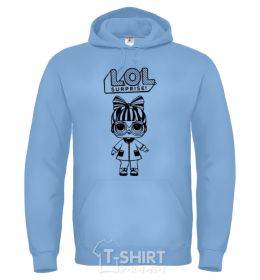 Men`s hoodie Lol surprise in a robe sky-blue фото