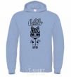 Men`s hoodie Lol surprise in a robe sky-blue фото