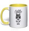 Mug with a colored handle Lol surprise in a robe yellow фото