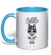 Mug with a colored handle Lol surprise in a robe sky-blue фото