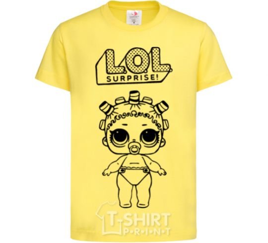 Детская футболка Lol surprise в трусиках Лимонный фото