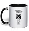 Mug with a colored handle Lol surprise heart glasses black фото