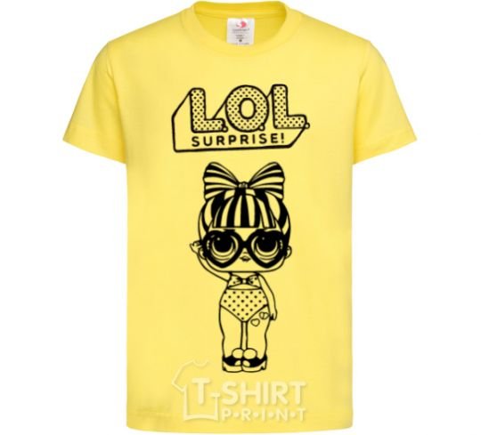 Детская футболка Lol surprise очки сердечки Лимонный фото