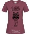 Women's T-shirt Lol surprise heart glasses burgundy фото