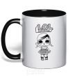 Mug with a colored handle Lol surprise with pigtails black фото