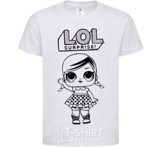 Kids T-shirt Lol surprise with pigtails White фото