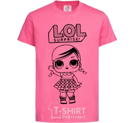 Детская футболка Lol surprise с косичками Ярко-розовый фото