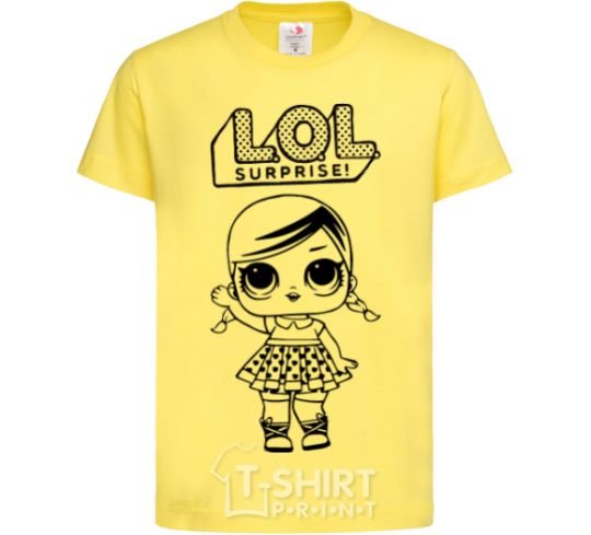 Детская футболка Lol surprise с косичками Лимонный фото