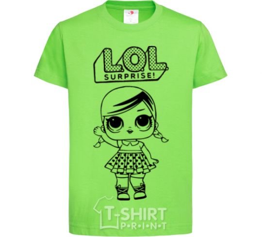 Детская футболка Lol surprise с косичками Лаймовый фото