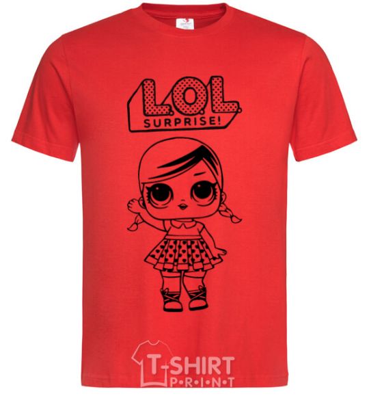 Men's T-Shirt Lol surprise with pigtails red фото