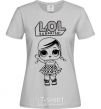 Women's T-shirt Lol surprise with pigtails grey фото