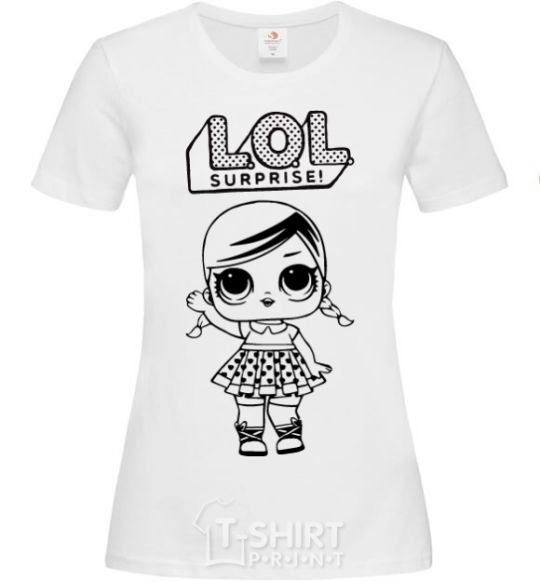 Women's T-shirt Lol surprise with pigtails White фото