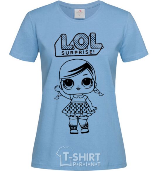 Women's T-shirt Lol surprise with pigtails sky-blue фото