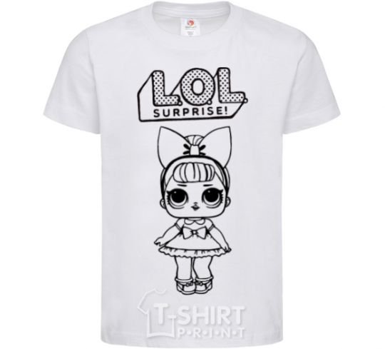 Kids T-shirt Lol surprise with a bow White фото