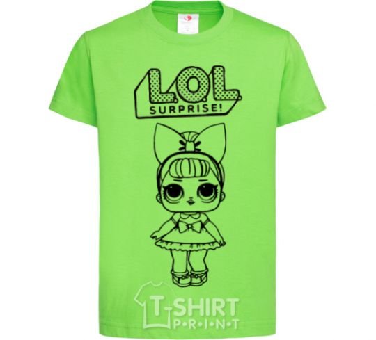 Kids T-shirt Lol surprise with a bow orchid-green фото