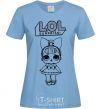 Women's T-shirt Lol surprise with a bow sky-blue фото