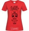 Women's T-shirt Lol surprise with a bow red фото