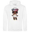 Men`s hoodie A doll with a halo White фото