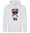 Men`s hoodie A doll with a halo sport-grey фото