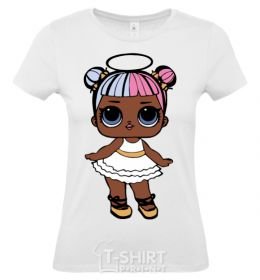 Women's T-shirt A doll with a halo White фото