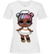 Women's T-shirt A doll with a halo White фото