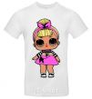 Men's T-Shirt Colorful doll with poodle White фото