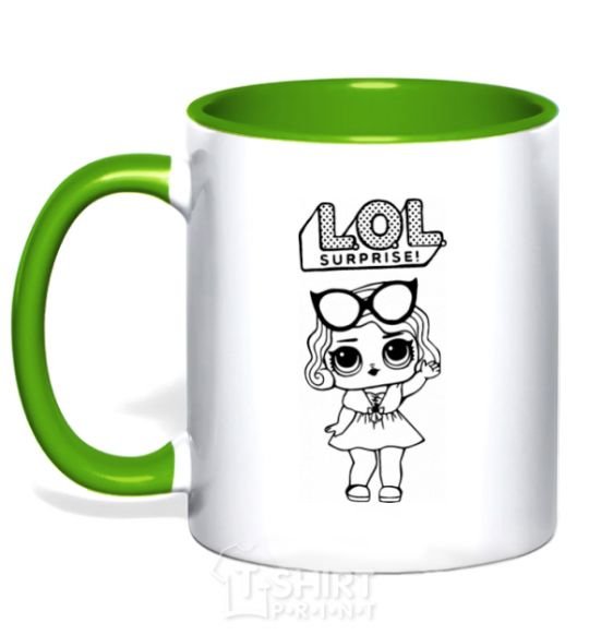 Mug with a colored handle Lol surprise frenchwoman kelly-green фото