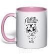 Mug with a colored handle Lol surprise frenchwoman light-pink фото