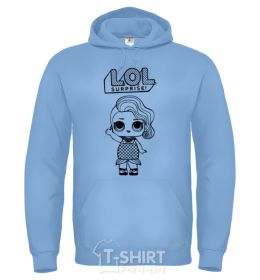 Men`s hoodie Lol surprise mermaid sky-blue фото