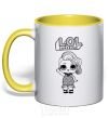 Mug with a colored handle Lol surprise mermaid yellow фото