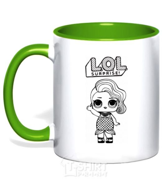 Mug with a colored handle Lol surprise mermaid kelly-green фото