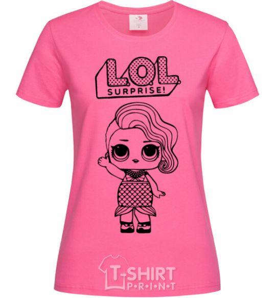 Женская футболка Lol surprise русалка Ярко-розовый фото